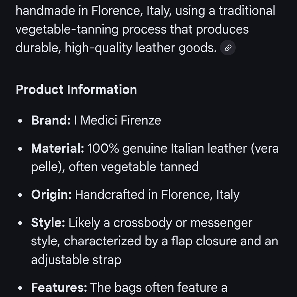 Medici Firenze Brown Leather Crossbody Bag